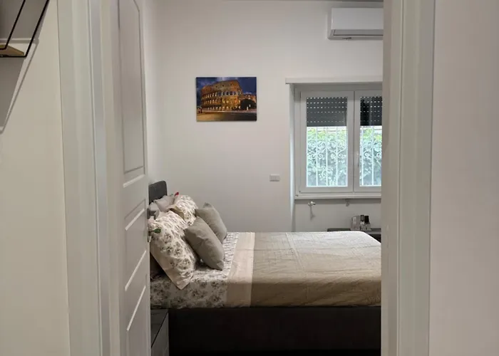 Colosseo-torre Maura Modern Double Private Ensuite, Wifi & Ac Near Metro C Řím